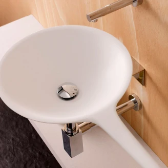 Bathco Servant <strong>Solid Surface</strong>  Saja Hvit Matt 66 cm